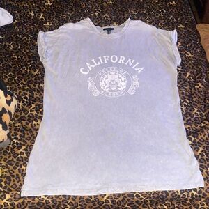 Forever 21 Gray Acid Wash Oversized T-Shirt Dress